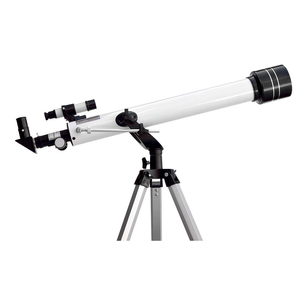 Telescopio Refractor con montura altazimutal, amp.525 x, 700 mm x 60 mm, blanco