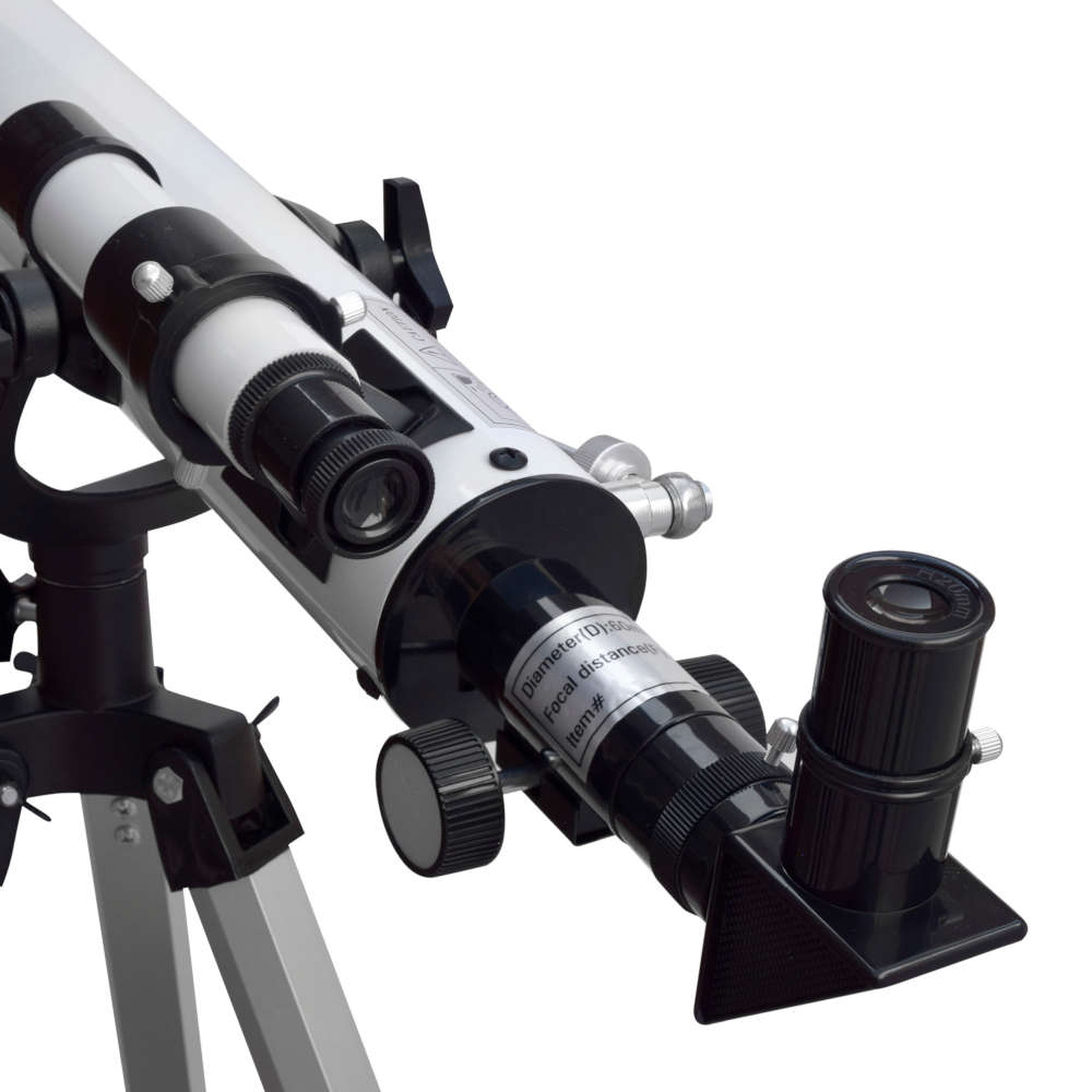 Telescopio Refractor con montura altazimutal, amp.525 x, 700 mm x 60 mm, blanco